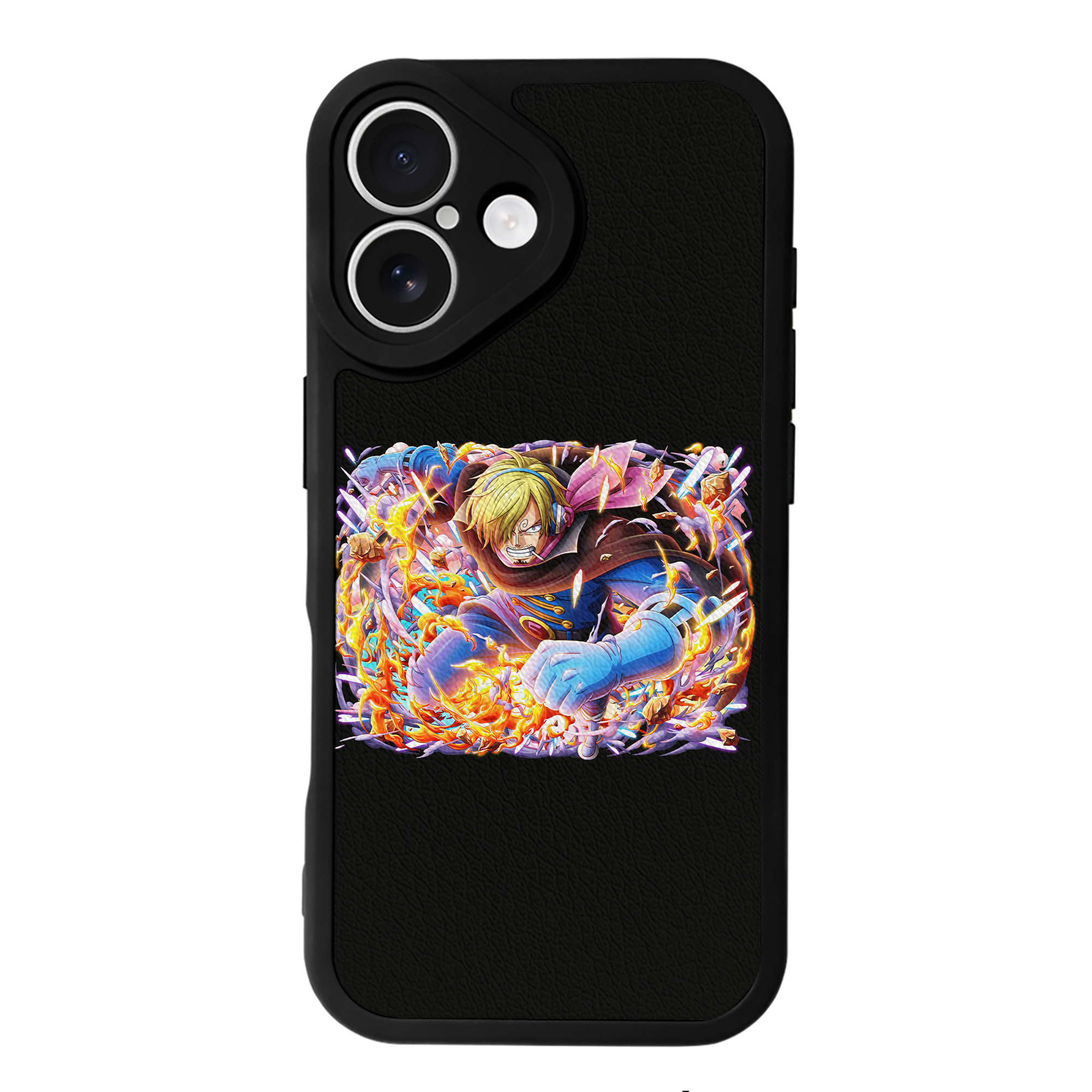 （画像用） ワンピース サンジ ONE PIECE Sanji 【iPhone 16シリーズ対応】シリコンスマホケース（レザー調） 材質：シリコン